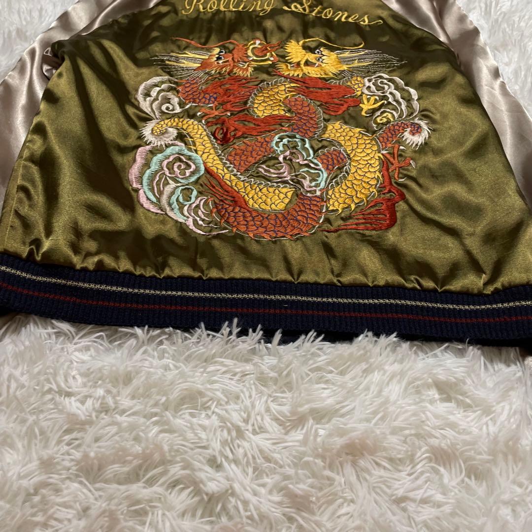 テーラー東洋　ローリングストーンズ　スカジャン リバーシブル　刺繍　M