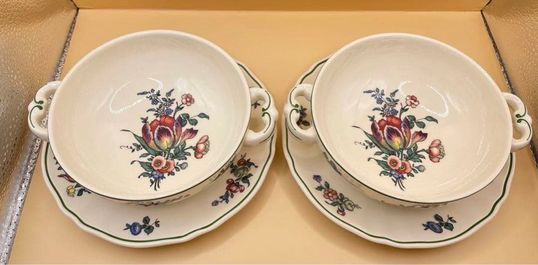 ビレロイ&ボッホ Alt Strassburg スープ皿＆ソーサー4点セット