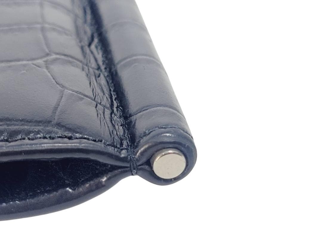 SAINT LAURENT サンローラン ビルクリップウォレット クロコ型押し