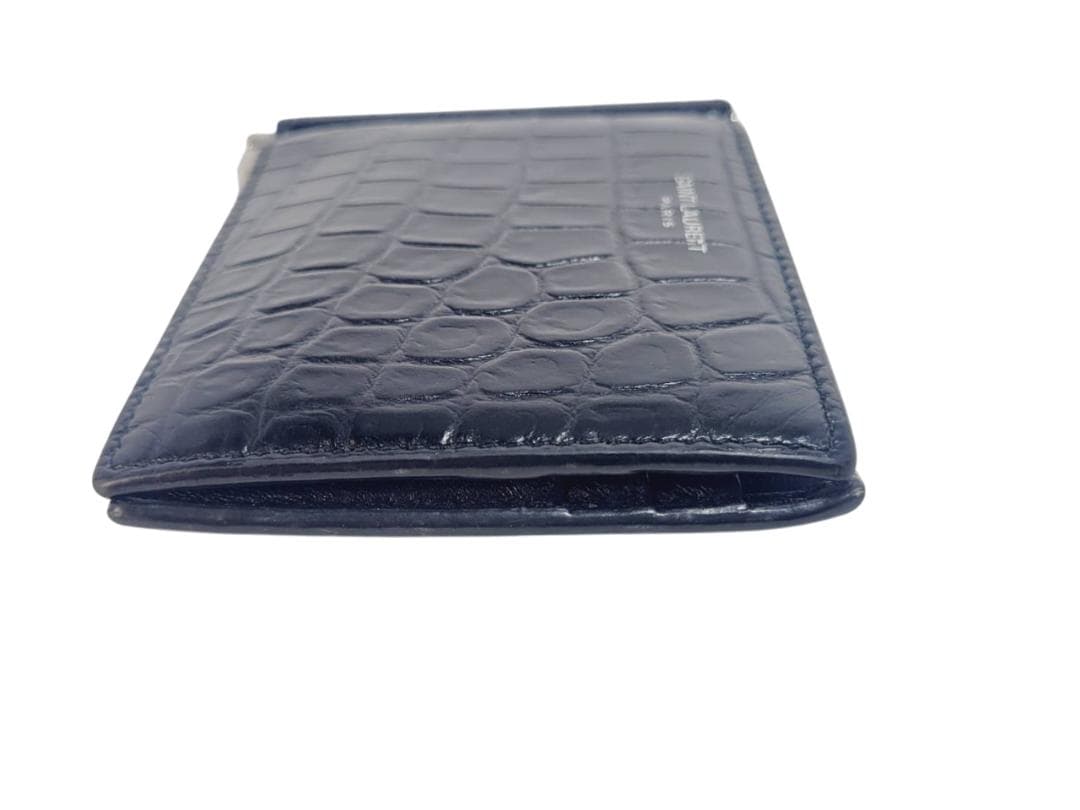 SAINT LAURENT サンローラン ビルクリップウォレット クロコ型押し