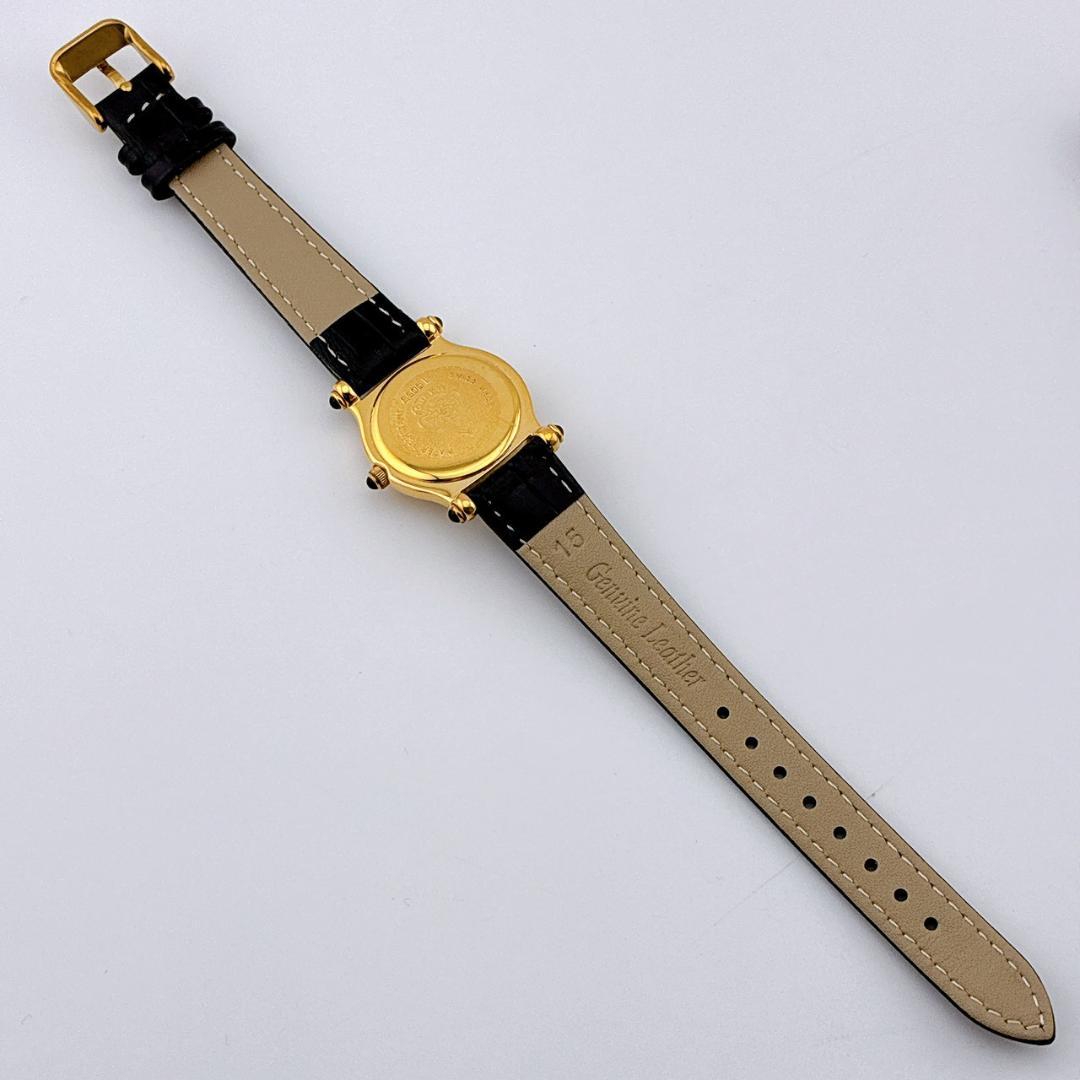 【電池交換済】GUCCI　腕時計　新品ベルト　6500L　クォーツ　ゴールド