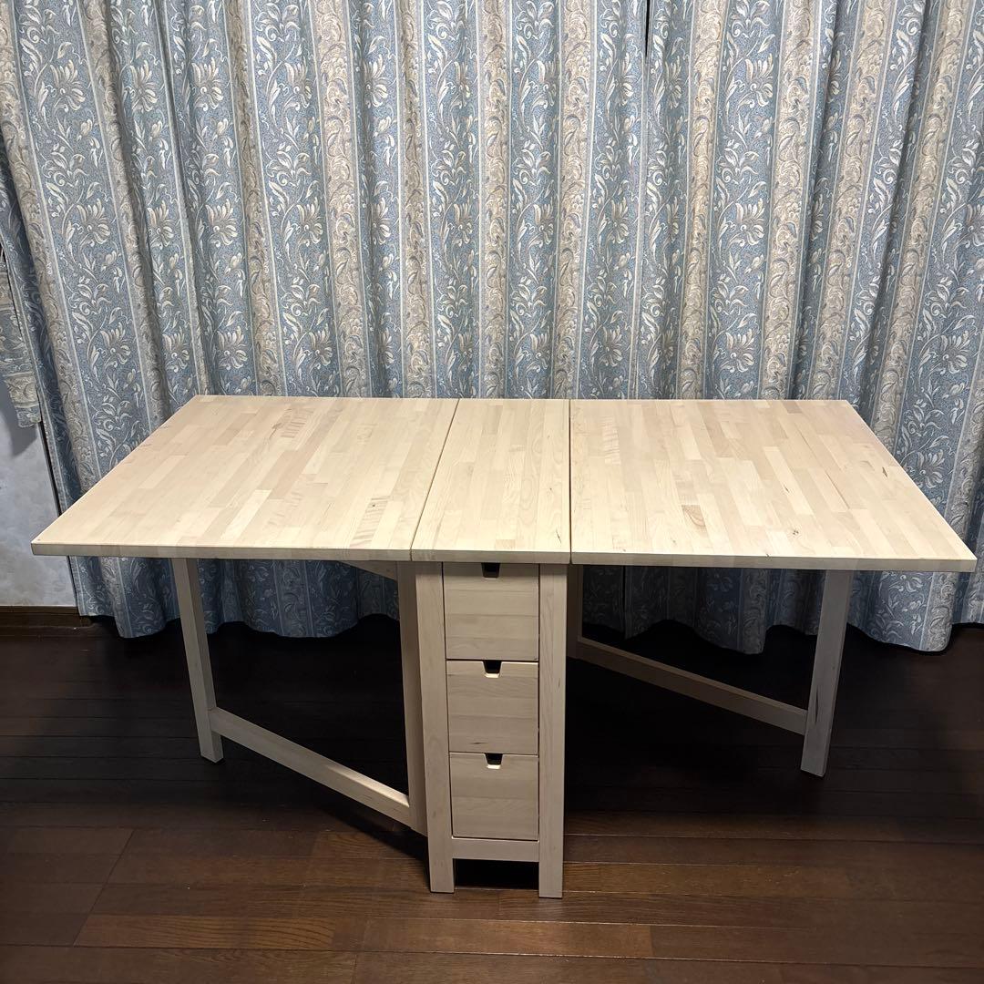【美品】IKEA ノールデン ゲートレッグテーブル バタフライテーブル