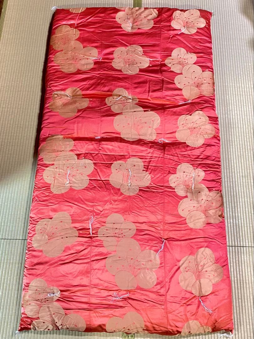 【未使用】日本製　高級婚礼布団（掛・敷布団セット）絹・真綿 シングル　シルク