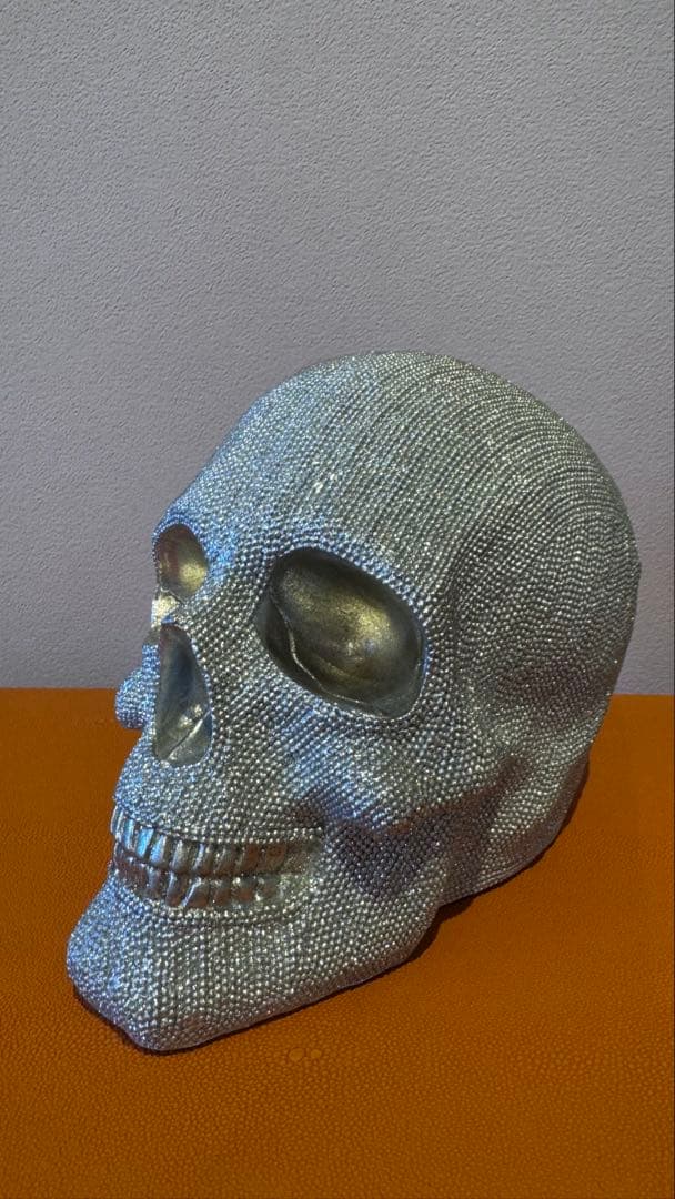 シルバー スカル 貯金箱