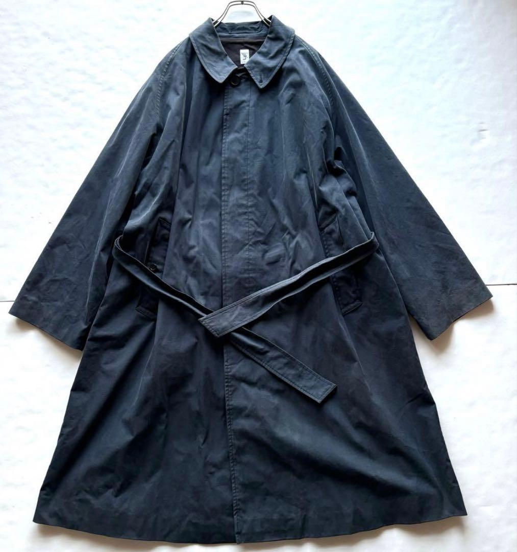 【名作】LE エルイー レショップ ギャバ バルカラーコート 3 一枚袖