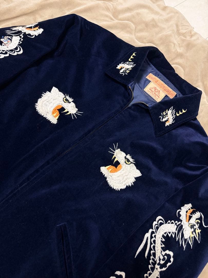 未使用近 KNIFF MAYER 虎龍 地図日本限定 スカジャン vintage