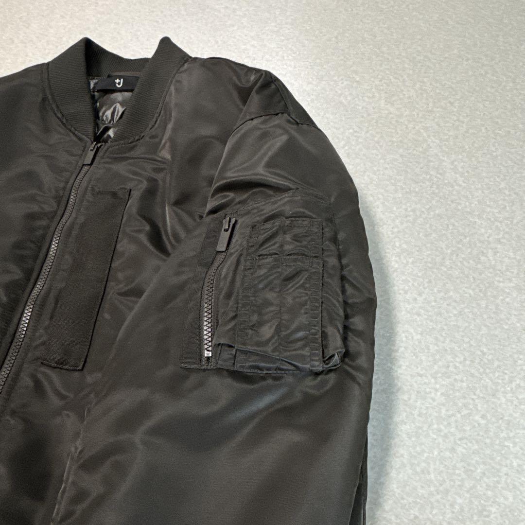 極美品⭐️ユニクロ UNIQLO+J ハイブリッドダウン MA1 XLダークグレー