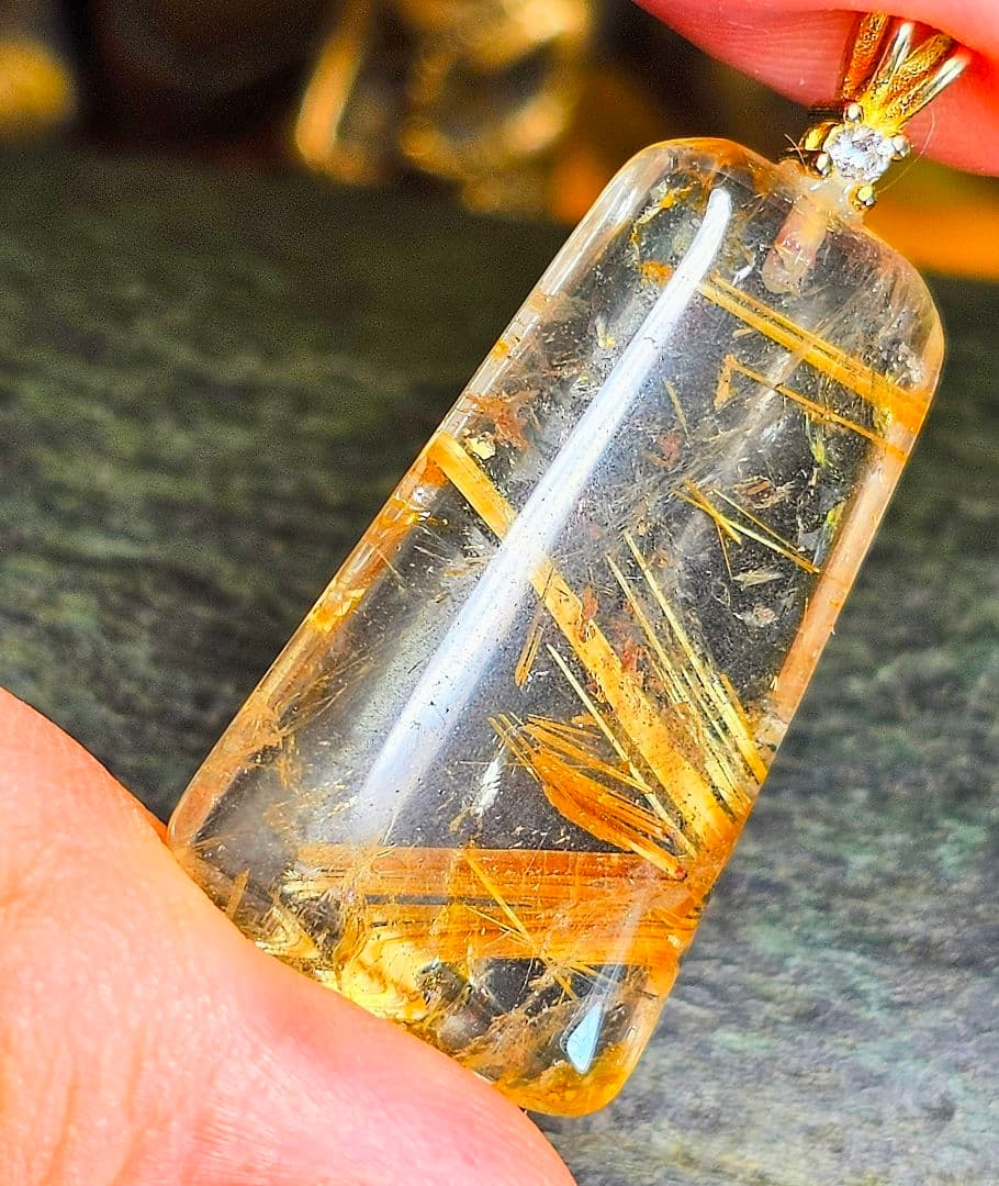 金運上昇‼️タイチンルチルクォーツ ペンダント