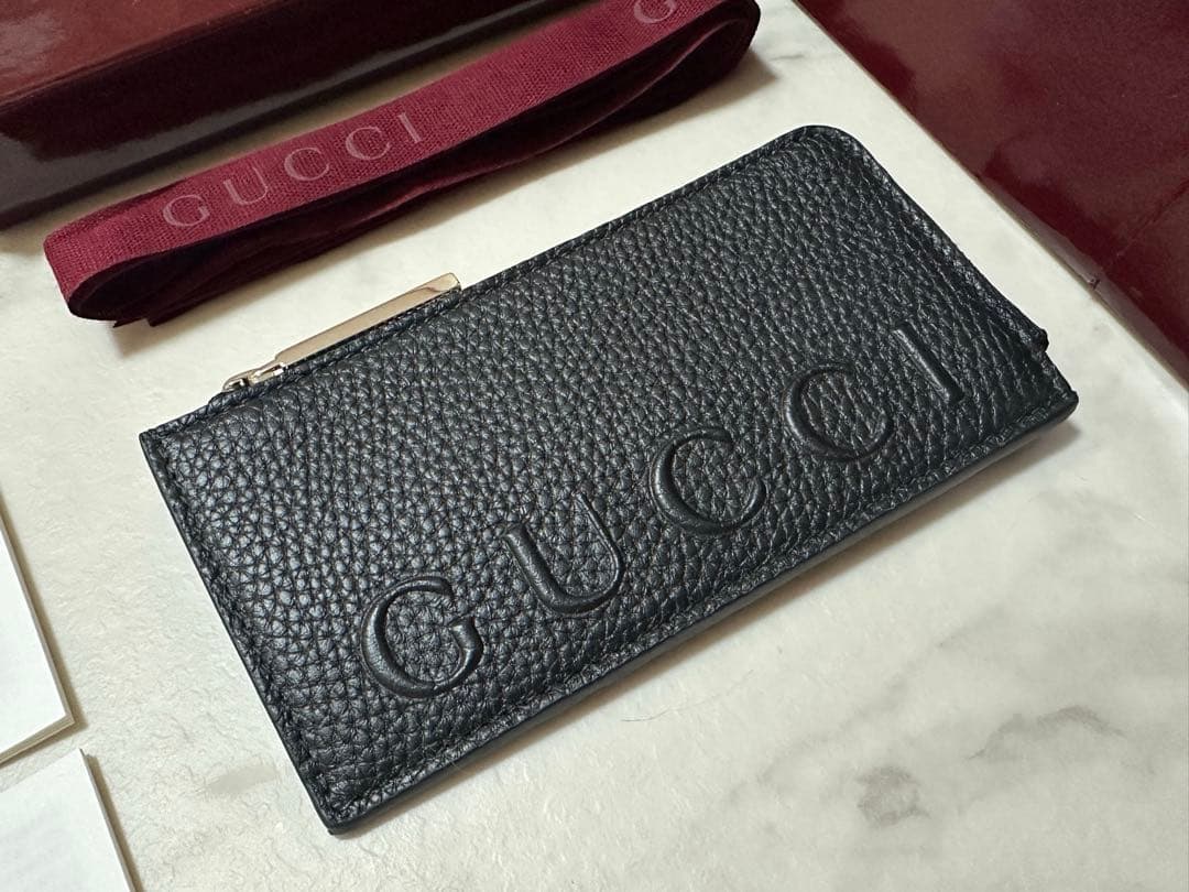 【新品】GUCCI ロゴ ジップカードケース