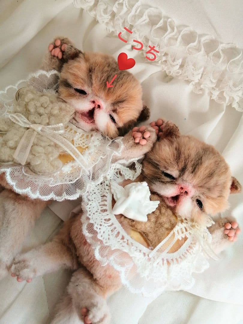 ママぁ～♡お世話セット♡子猫ちゃん♡アートドール♡ぬいぐるみ♡