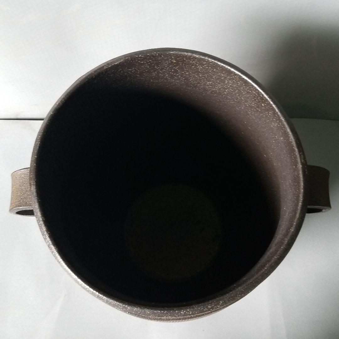 お値下げしました⤵信楽焼　傘立て  耳付立線モダン 高さ４６cm