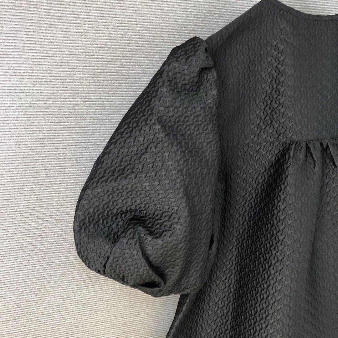 未使用品 AMICA kids 伊勢丹別注 ジャガードブラウス F ブラック