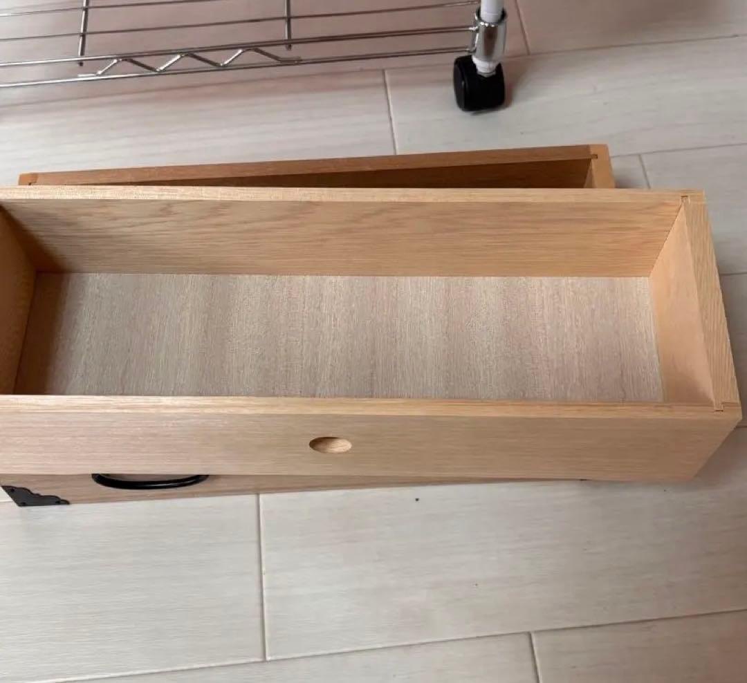 SALE❣️未使用ビンテージ！時代物！木製引き出し式箪笥 隠し引き出し 鍵付き