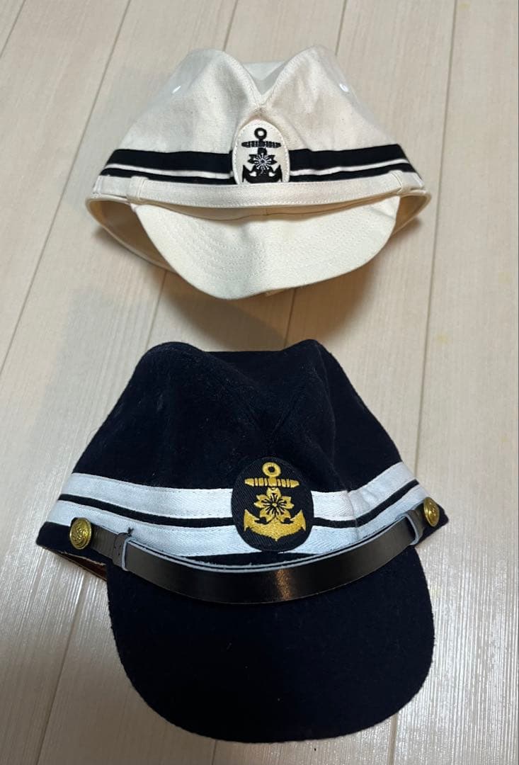 日本海軍　士官・下士官兵略帽(艦内帽)4個セット　中田商店製レプリカ