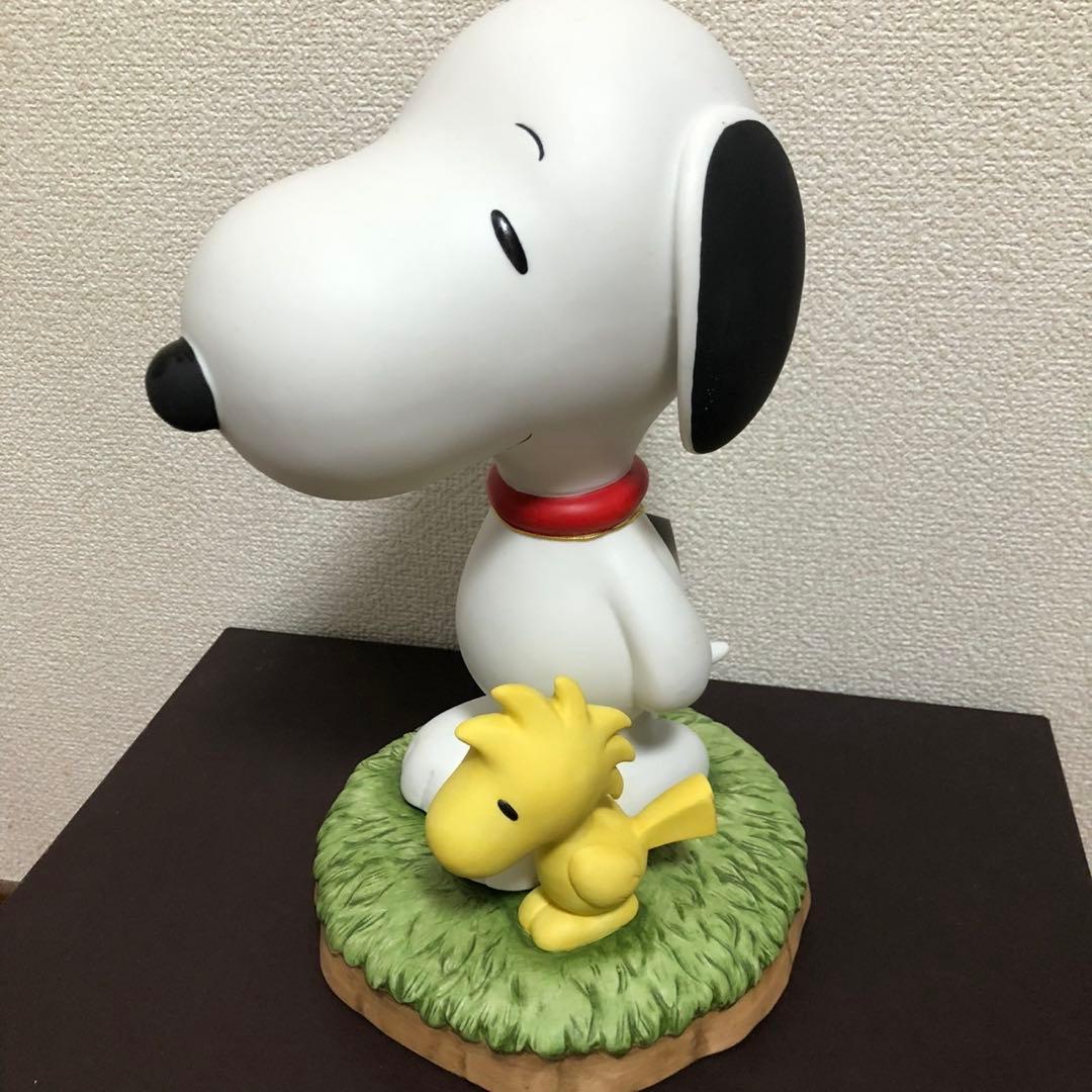 スヌーピー&ウッドストック　スタチュー(中) 置物　陶器製　KATO KOGEI