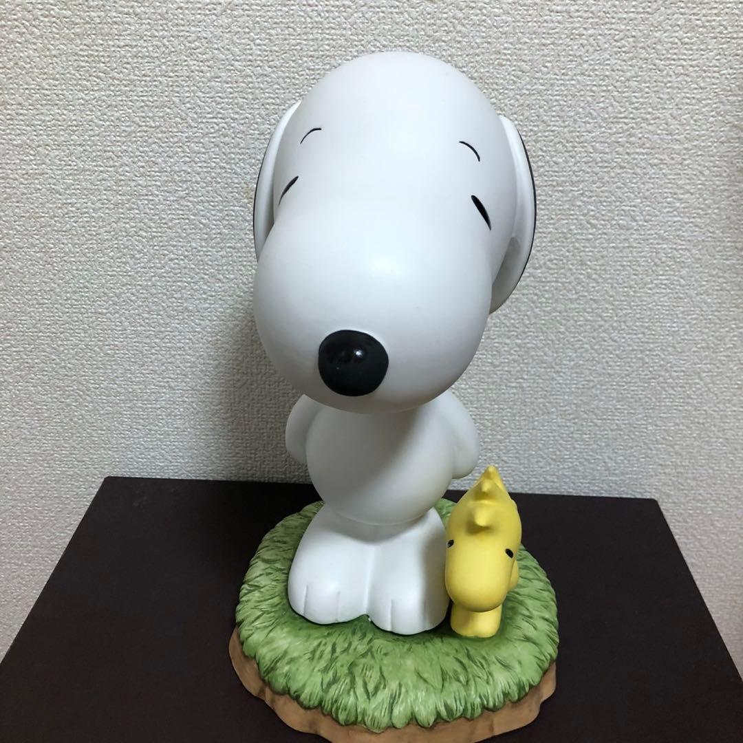 スヌーピー&ウッドストック　スタチュー(中) 置物　陶器製　KATO KOGEI
