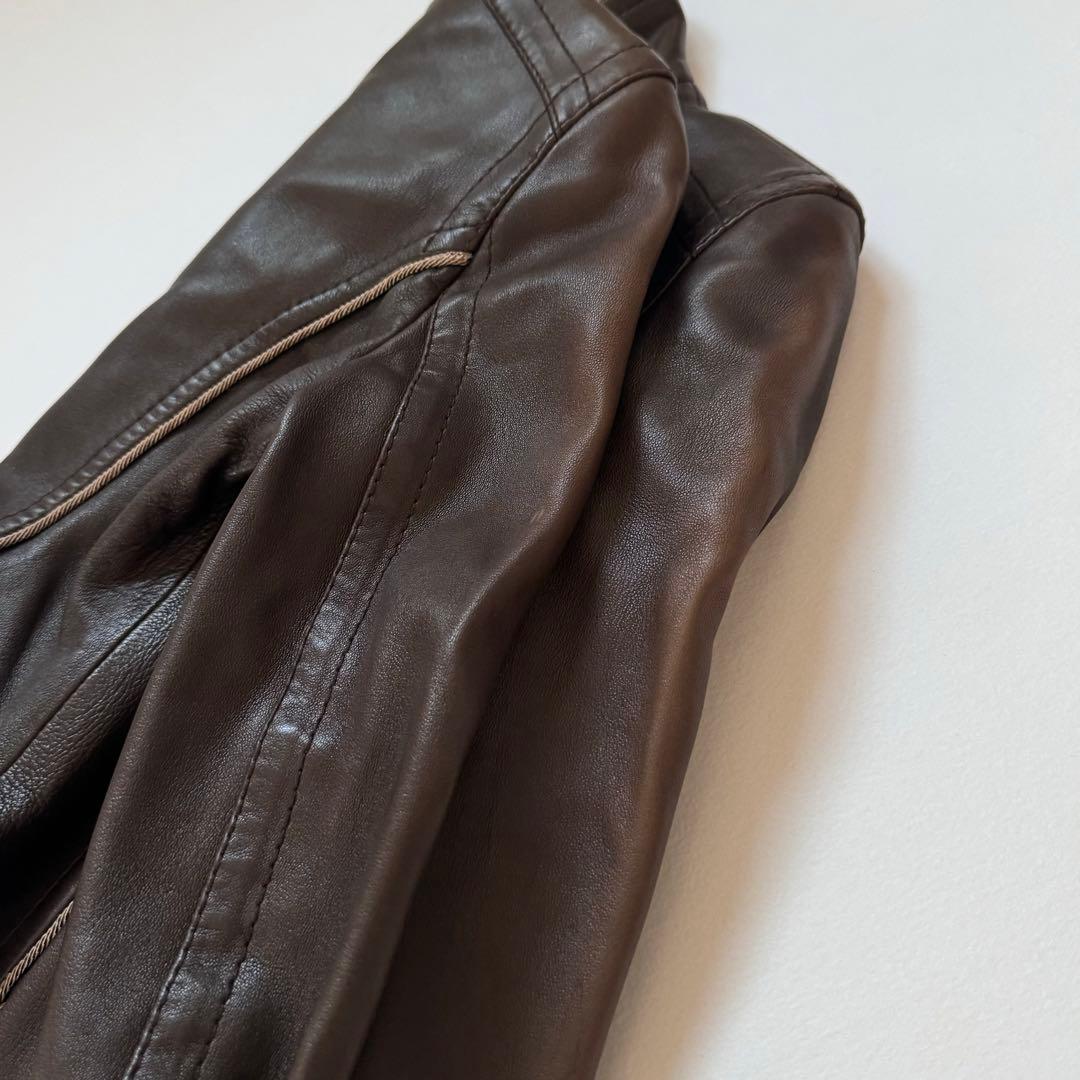 【未使用タグ付】ドルチェ&ガッバーナ レザーバイカージャケット 定価58万円