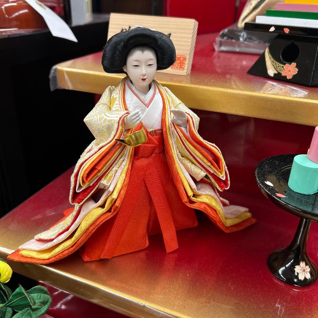 ＊ひな祭り＊雛人形＊木製収納五人三段飾り＊