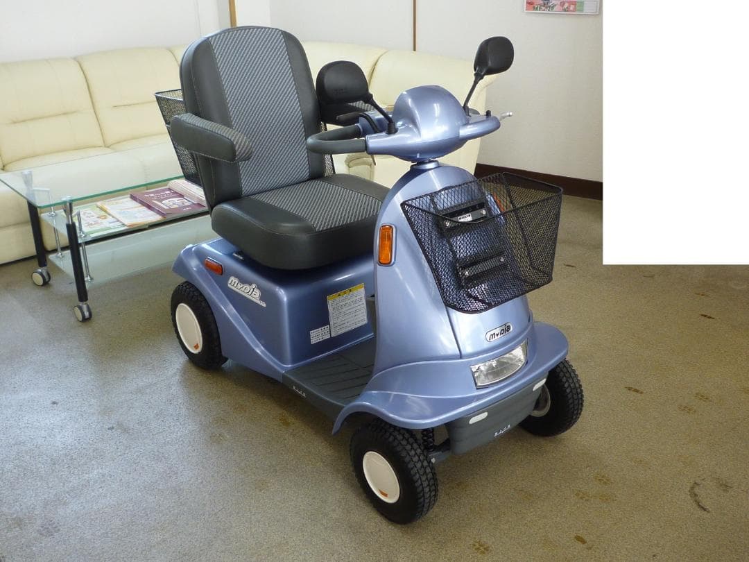 ほぼ全国送込 極上美車マイピアBT40 後ろカゴ杖入付 電動四輪シニアカー愛媛県