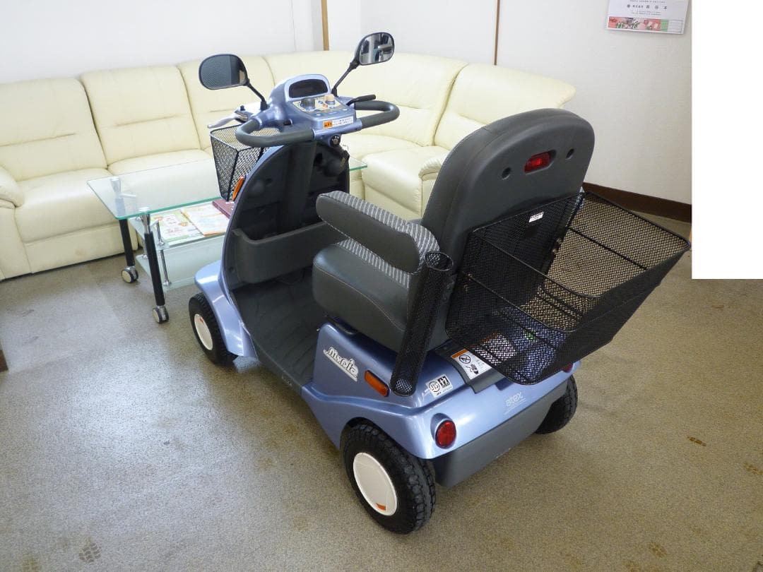 ほぼ全国送込 極上美車マイピアBT40 後ろカゴ杖入付 電動四輪シニアカー愛媛県