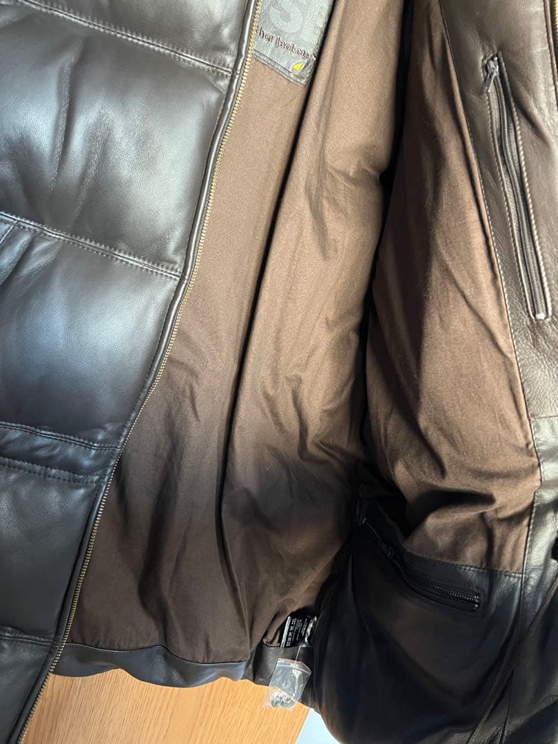 DOUBLE レザーダウンジャケット