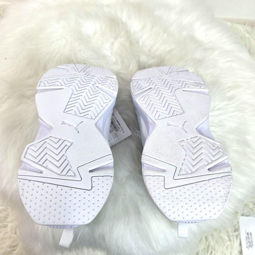 プーマ　カシーア グラフィック　ブルー　フラワ　ホワイト　厚底　スニーカー　23