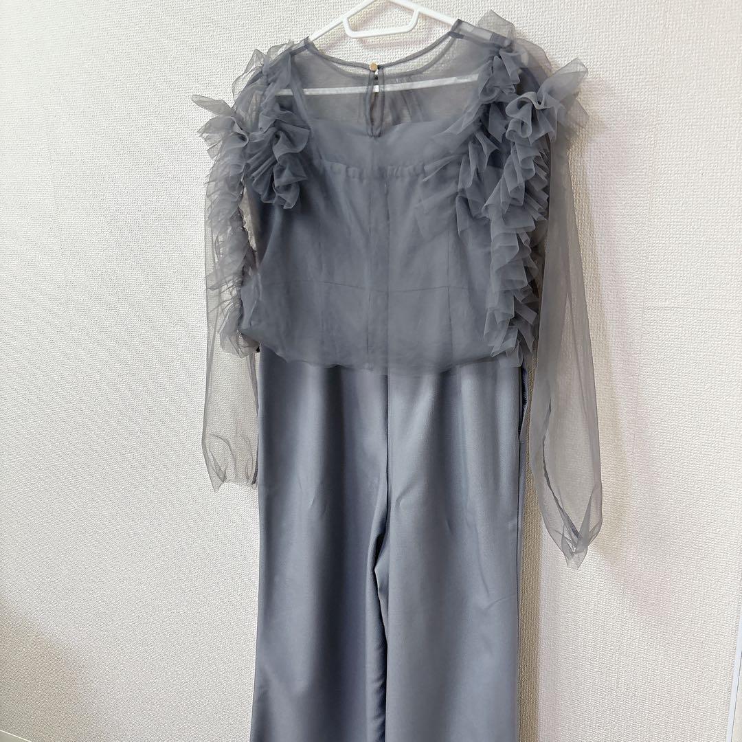 LEPSIM 【F】グレー サロペット　チュール　オケージョン　結婚式　ドレス