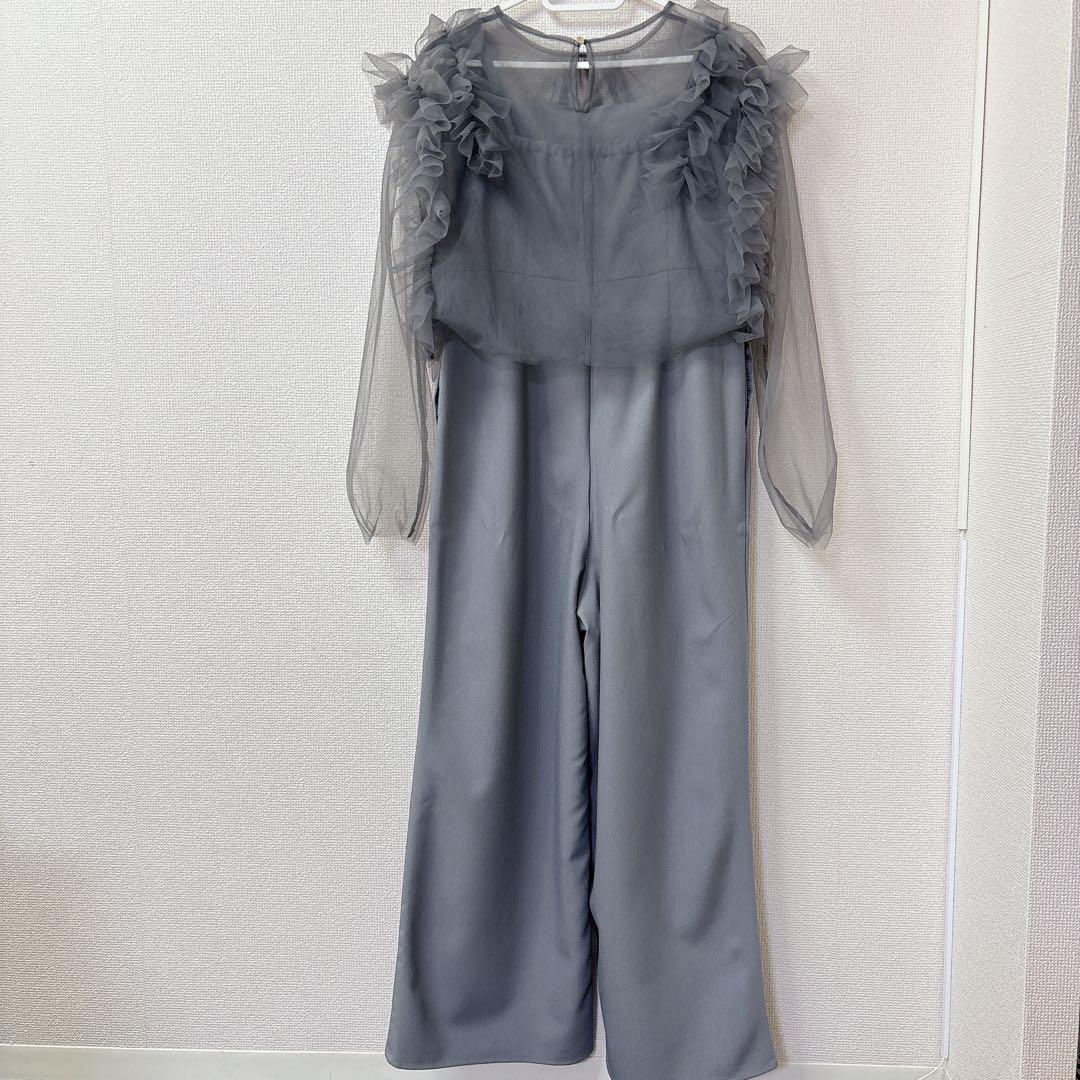 LEPSIM 【F】グレー サロペット　チュール　オケージョン　結婚式　ドレス