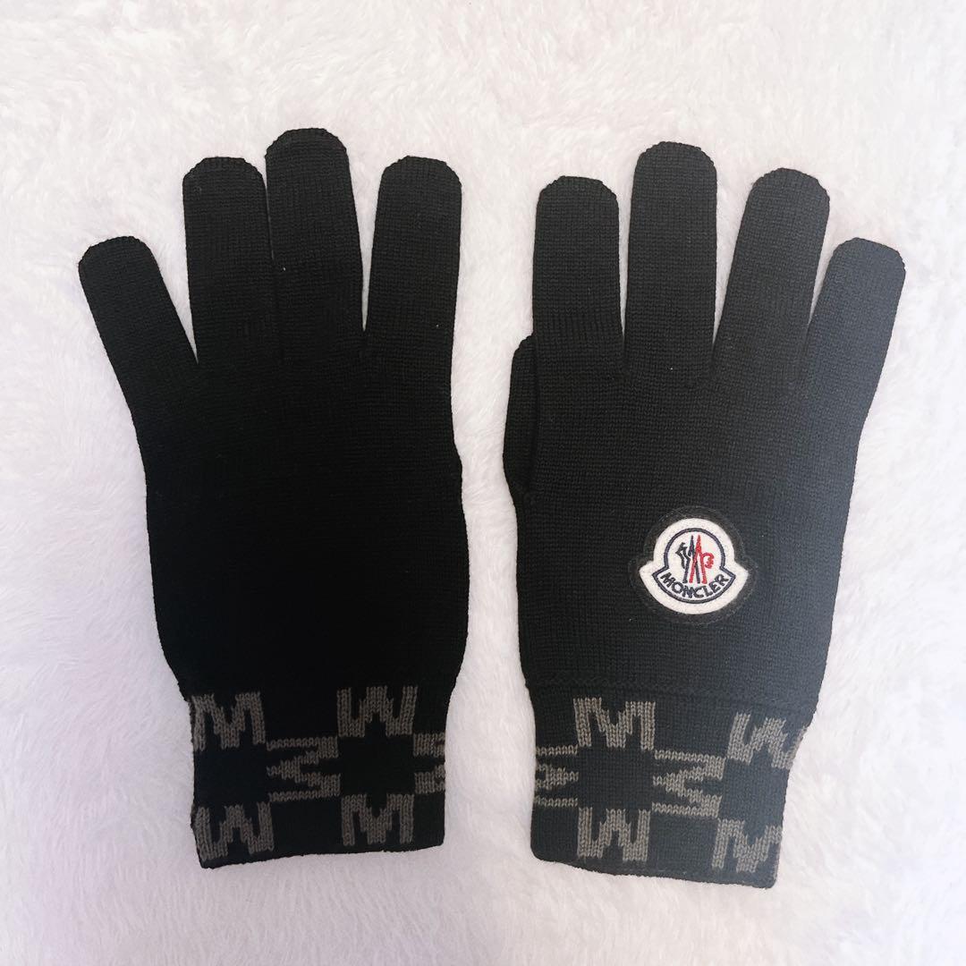 【美品】 モンクレール 手袋 グローブ メンズ レディース ユニセックス