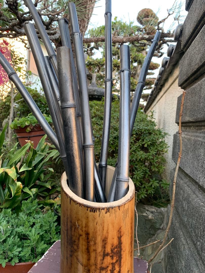 限定1点物　最高級孟宗竹　工芸品(竹炭セット)