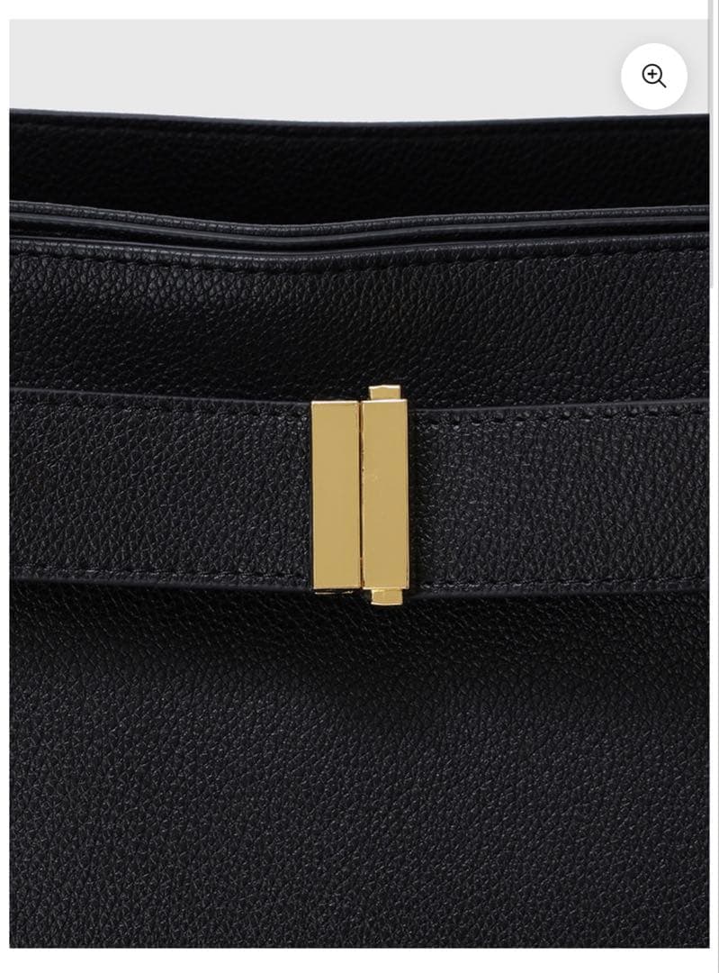 1/25限定価格　新品☆ánuans ブラック ベルトディテールバッグ　トート