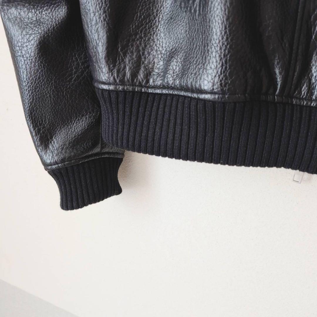 今期　ZARA フェイクレザーパフジャケット　L