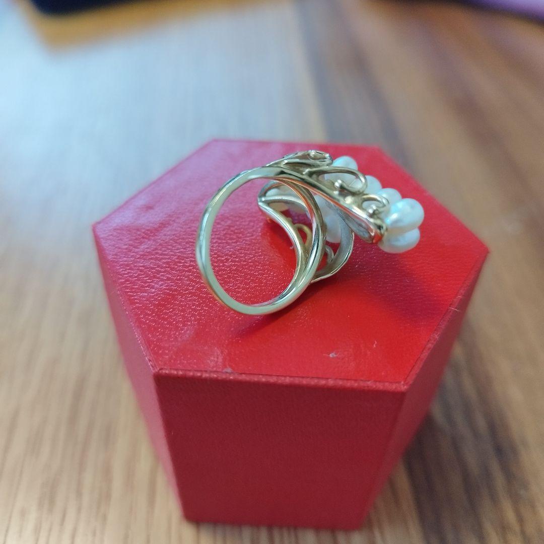 583刻印 K14相当 ゴールド パール リング 総重量約7g ヴィンテージ