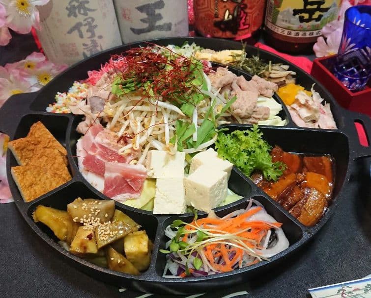 ♥再ブーム大人気【本場韓国・高級鉄鍋】チーズタッカルビ・サムギョプサル ⬛２鍋