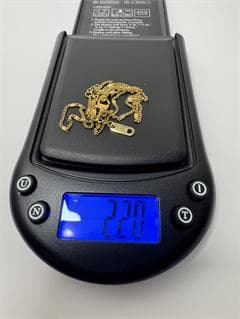 《日本製》K18ゴールドチェーンネックレス ビーズ装飾付き2.2g