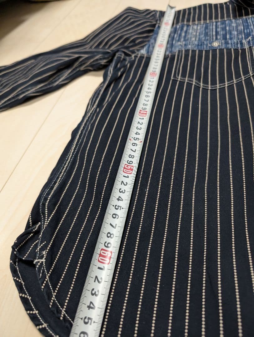 VANSON 　NVSL-2105 刺子切り替え デニムシャツ　XXL 美品