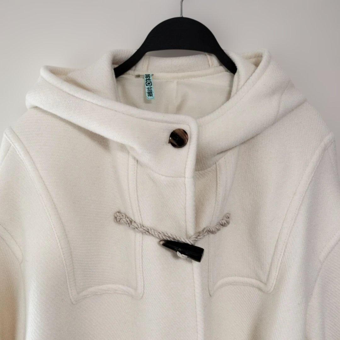 23区★size46オフホワイトダッフルコート