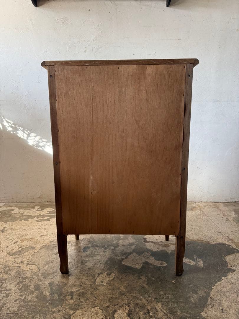 ビンテージ 4段チェスト 猫脚 剥離