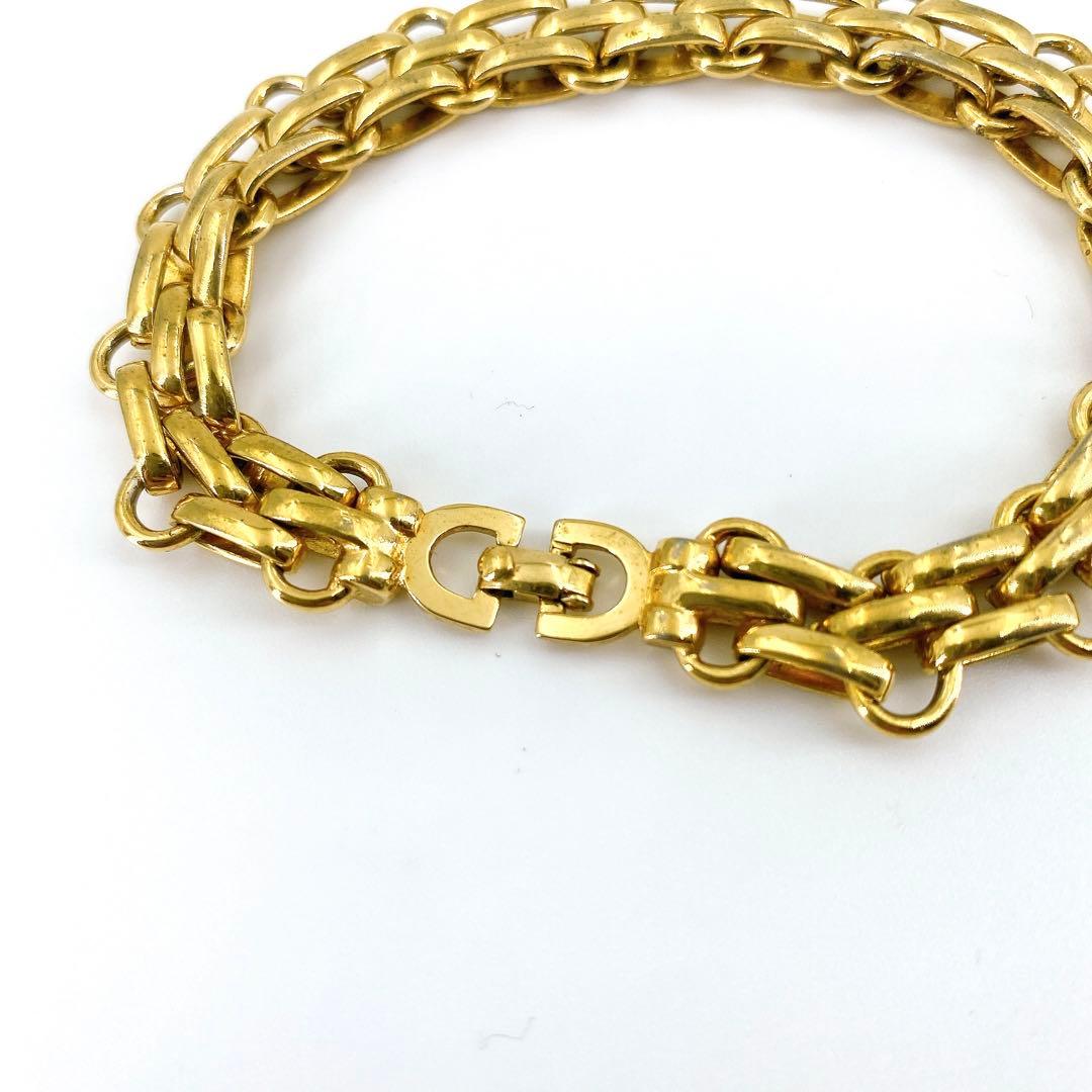 【美品】クリスチャン ディオール Dior チェーン ブレスレット ゴールド