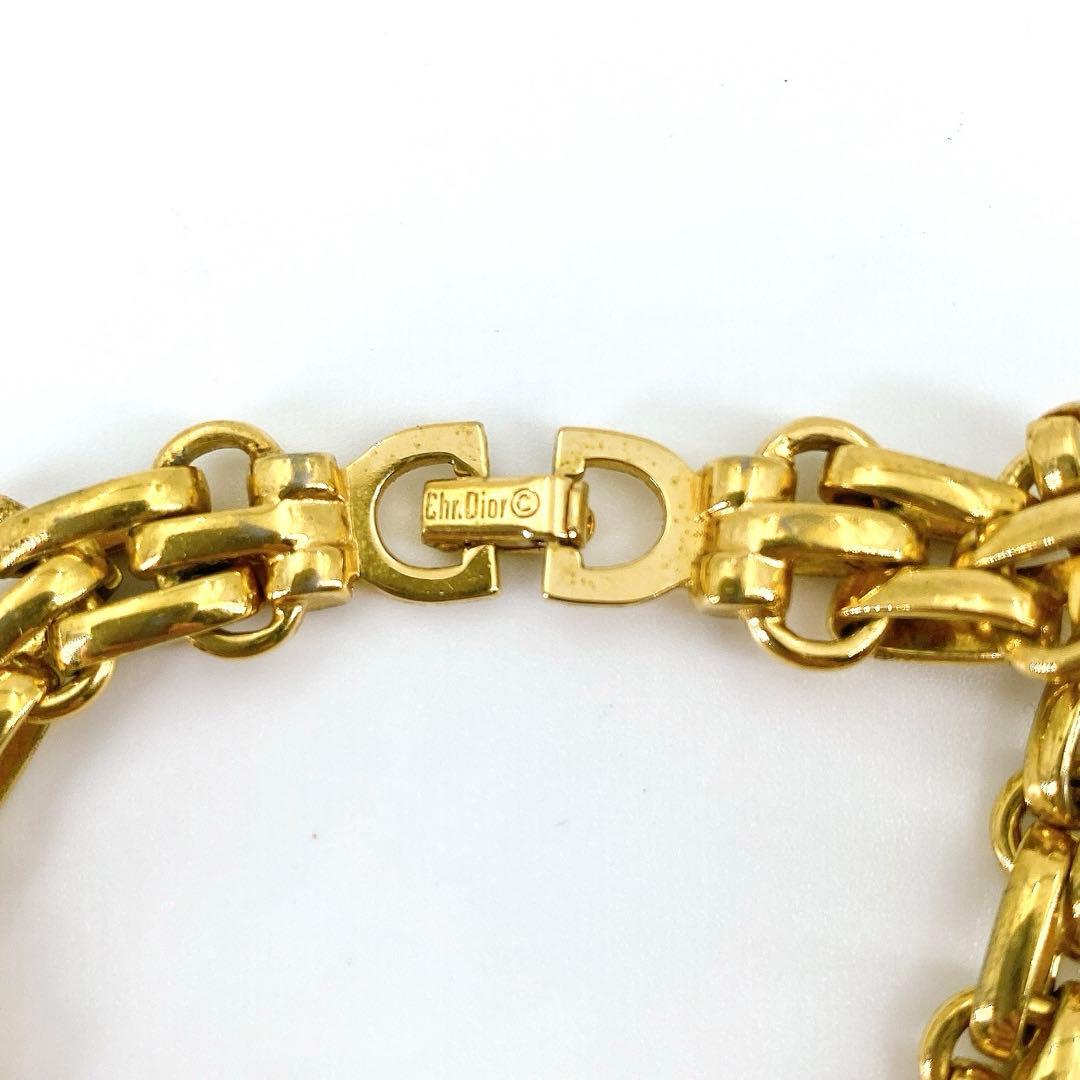 【美品】クリスチャン ディオール Dior チェーン ブレスレット ゴールド