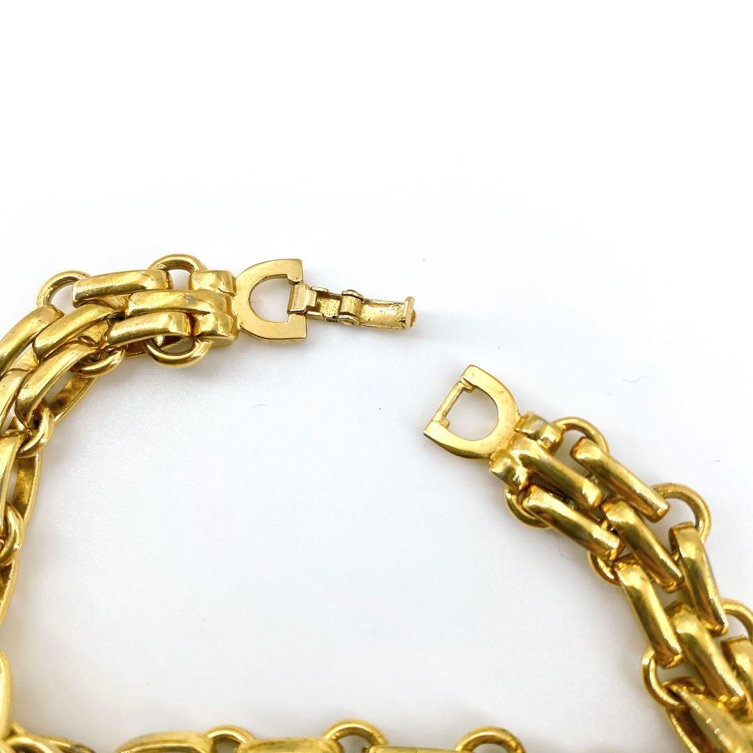 【美品】クリスチャン ディオール Dior チェーン ブレスレット ゴールド