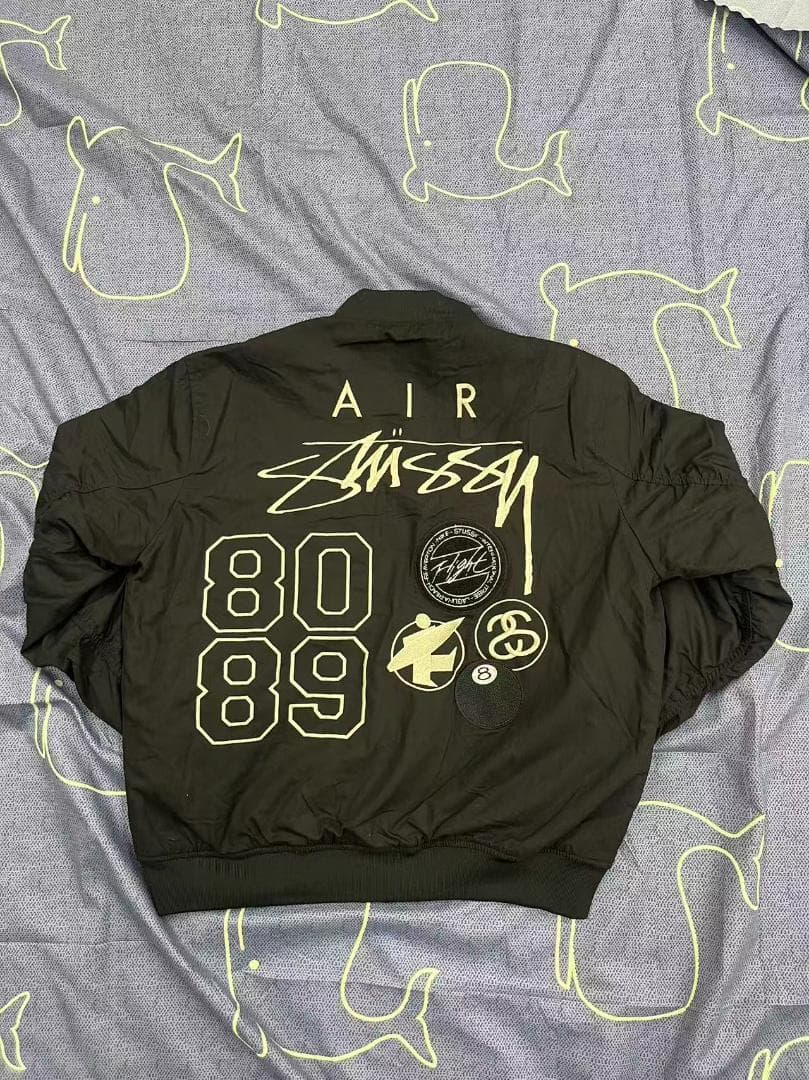 エア ステューシーコラボ ブラックMA-1ジャケット