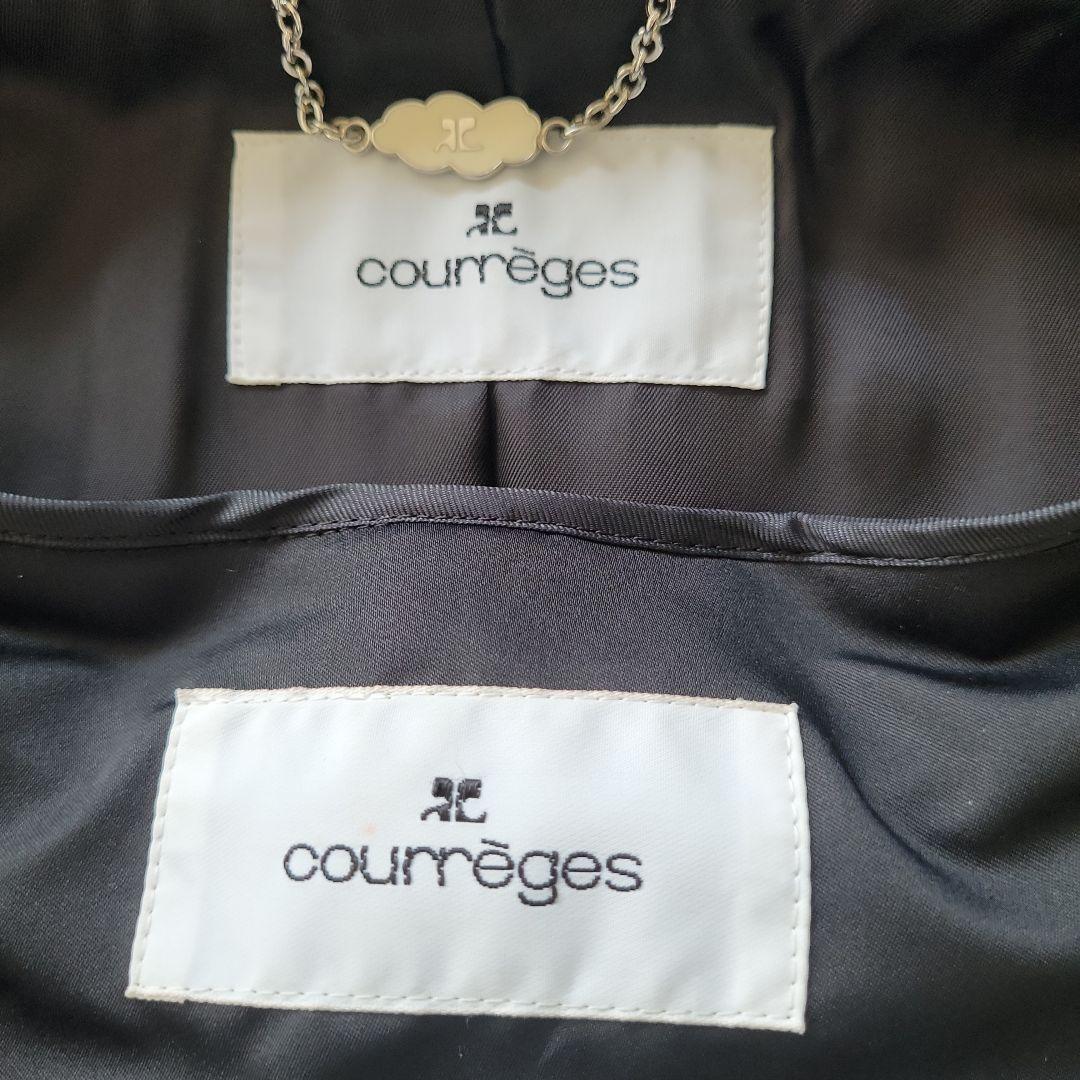 courrèges クレージュ ブラック トレンチコート サイズ38