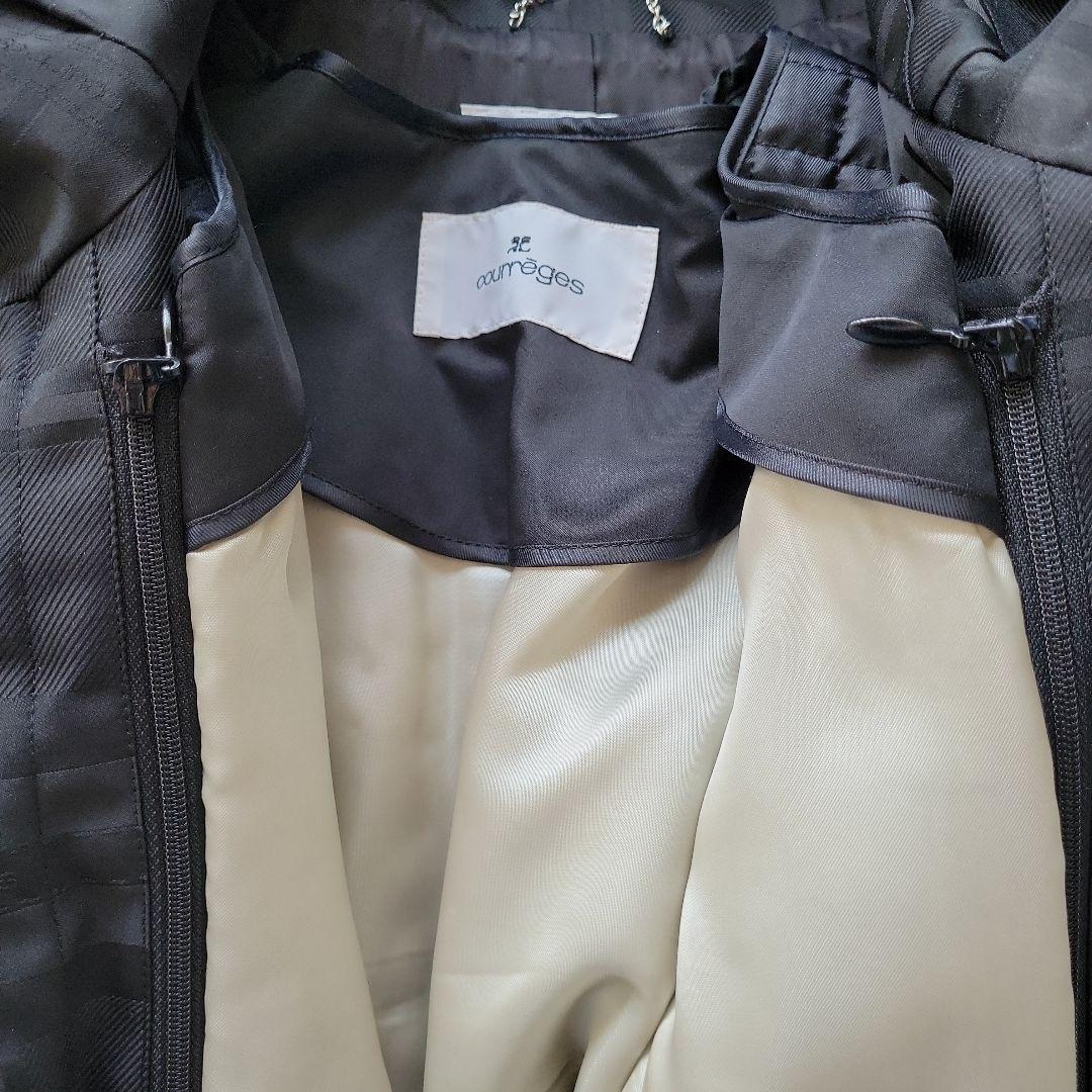 courrèges クレージュ ブラック トレンチコート サイズ38