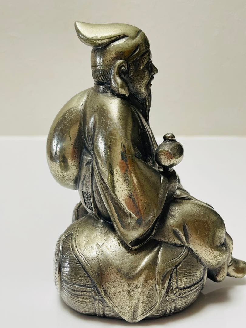 古美術 洋銀 刻印 高村光雲 恵比寿大黒天 置物
