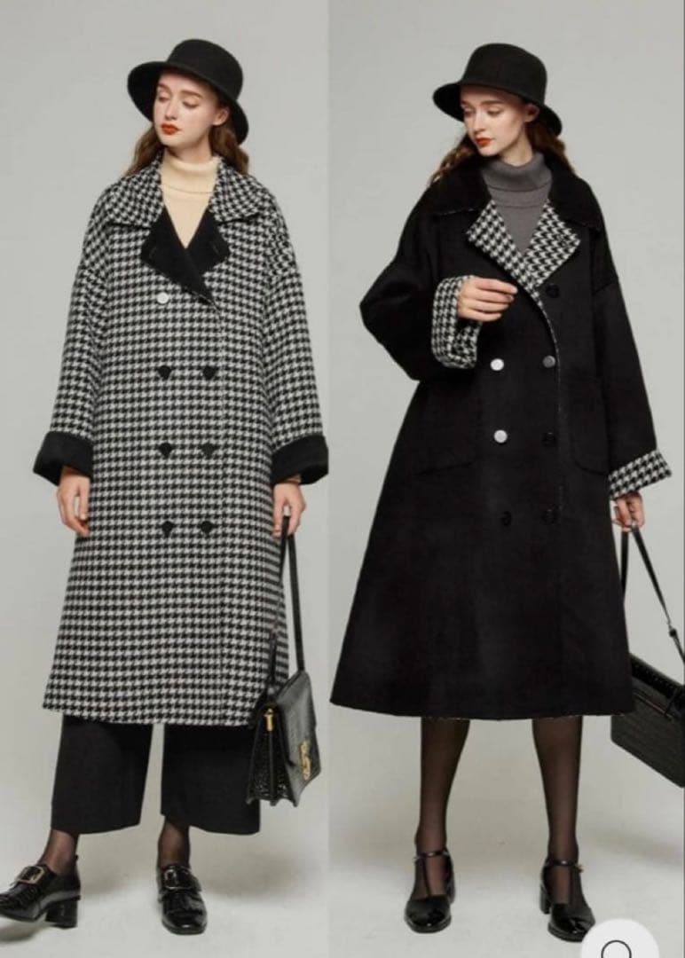 口角にほくろがある彼女　Tnewties トゥエンティーズ　ロングコート