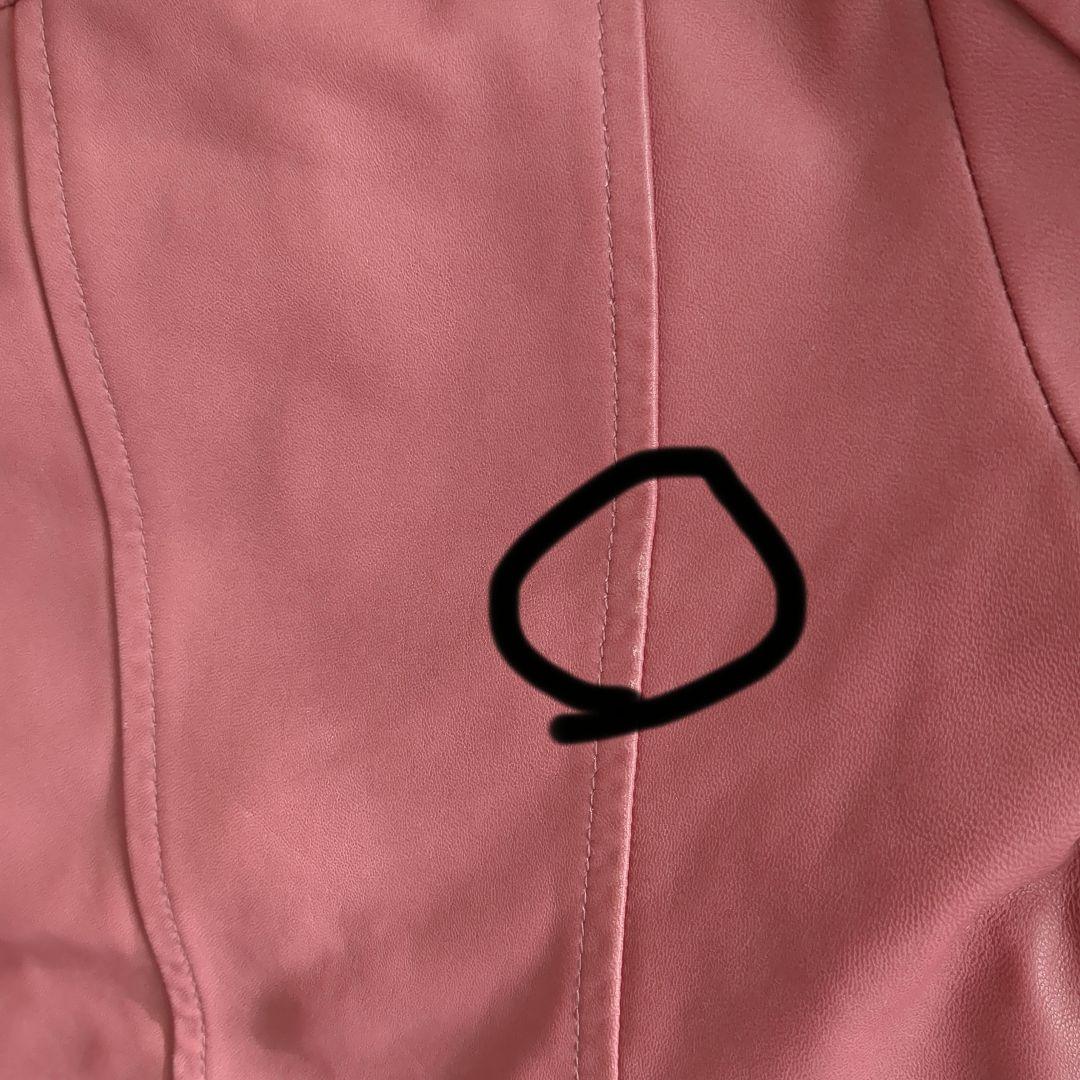 GRACE CONTINENTAL ラムレザー ファー ライダース 38 ピンク