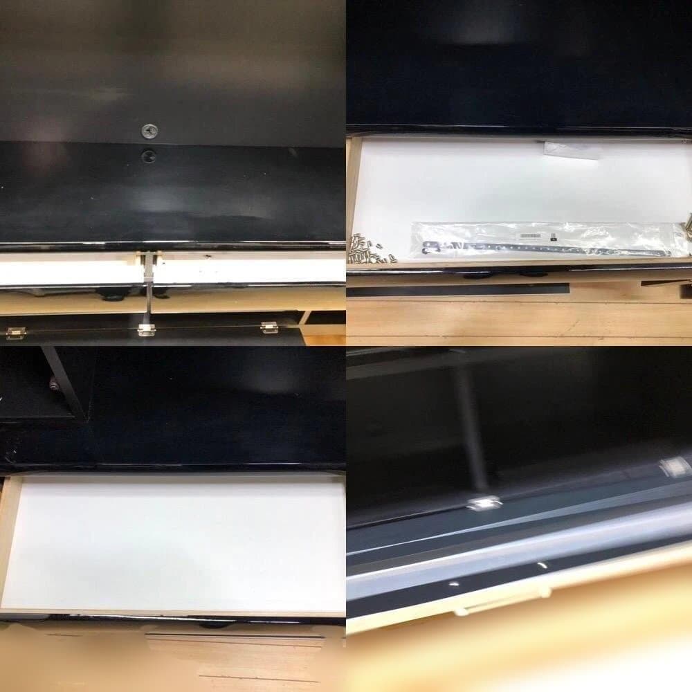 送料無料 ニトリ コーラル 壁面収納 テレビボードブラック ガラス扉251216