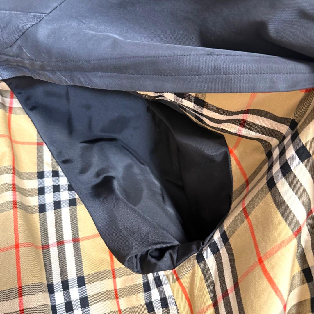 バーバリーロンドン ライナー付き ステンカラーコート ロング丈 ブラック M相当