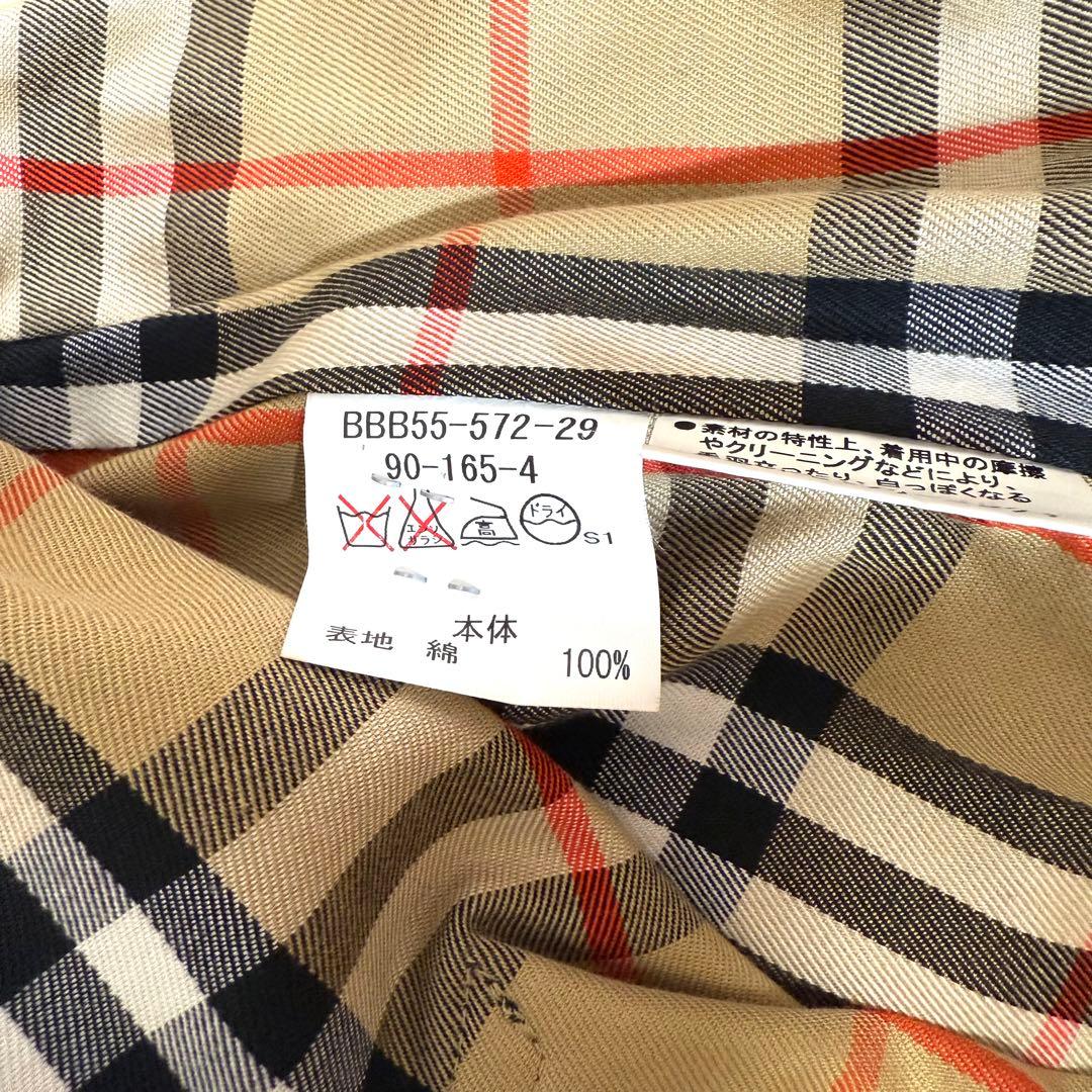 バーバリーロンドン ライナー付き ステンカラーコート ロング丈 ブラック M相当